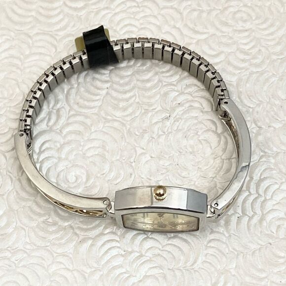 Gruen Precision Diamond Accented Dial Tonneau Case Watch with Stretch Band - Picture 10 of 12